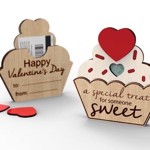 Eine besondere Freude für jemand Süßen - Geschenkkartenhalter | Personalisiertes Valentinstag Geschenk SVG Laserdatei