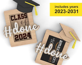 Graduation gift card holder | Class of 2024 | End of the year gift SVG, Laser File |  Svg Laser-Ready Cut Files