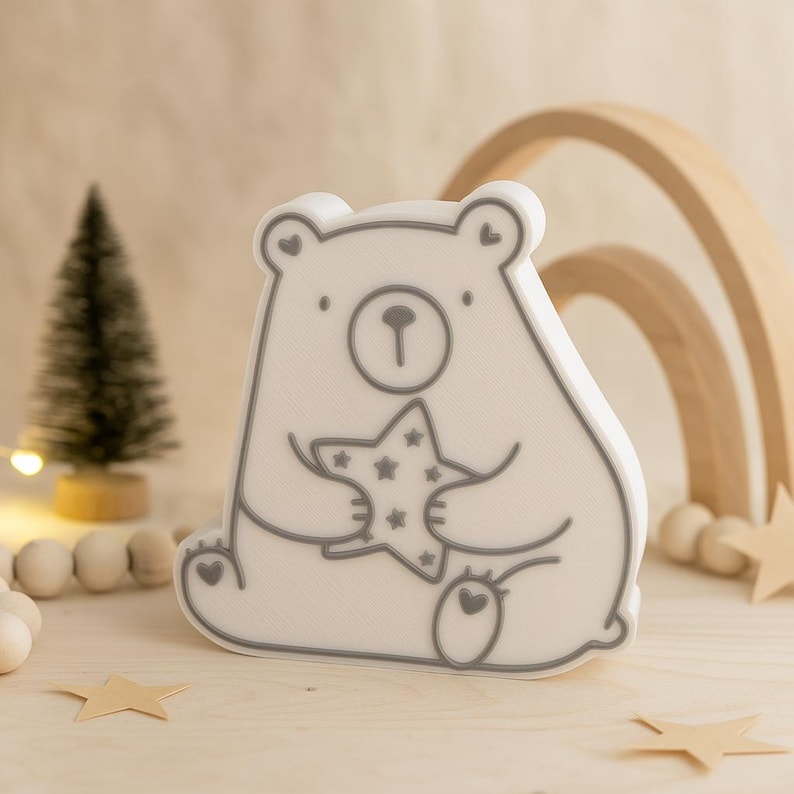 Scandinavian Christmas Holiday decor Bear 3MF STL file