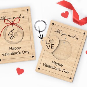Todo lo que necesitamos es amor / Tarjeta de San Valentín - Archivos Svg listos para cortar con láser