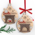 Christmas Santa in Fireplace Countdown ornament | Days Till Christmas | Glowforge, Cricut | Svg Laser-Ready Cut Files | INSTANT DOWNLOAD product logo