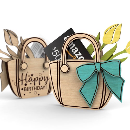 Happy Birthday Personalized Gift Card Holder Commercial Etsy