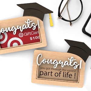 Personalized, funny, graduation gift card holder |  Congrats | school, university, college |  Svg Laser-Ready Cut Files