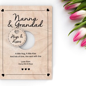 Cartão Nanna & Grandad personalizado com token - arquivos SVG prontos para corte a laser