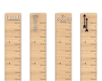 Growth Chart | Inches metric | Baby Shower Gift | Height Chart for Kids | Personalized Nursery Decor | Glowforge SVG Files Bundle