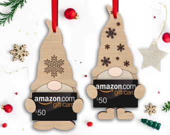 Christmas gnome ornament and gift card holder | Cash money gift | Svg Laser-Ready Cut Files