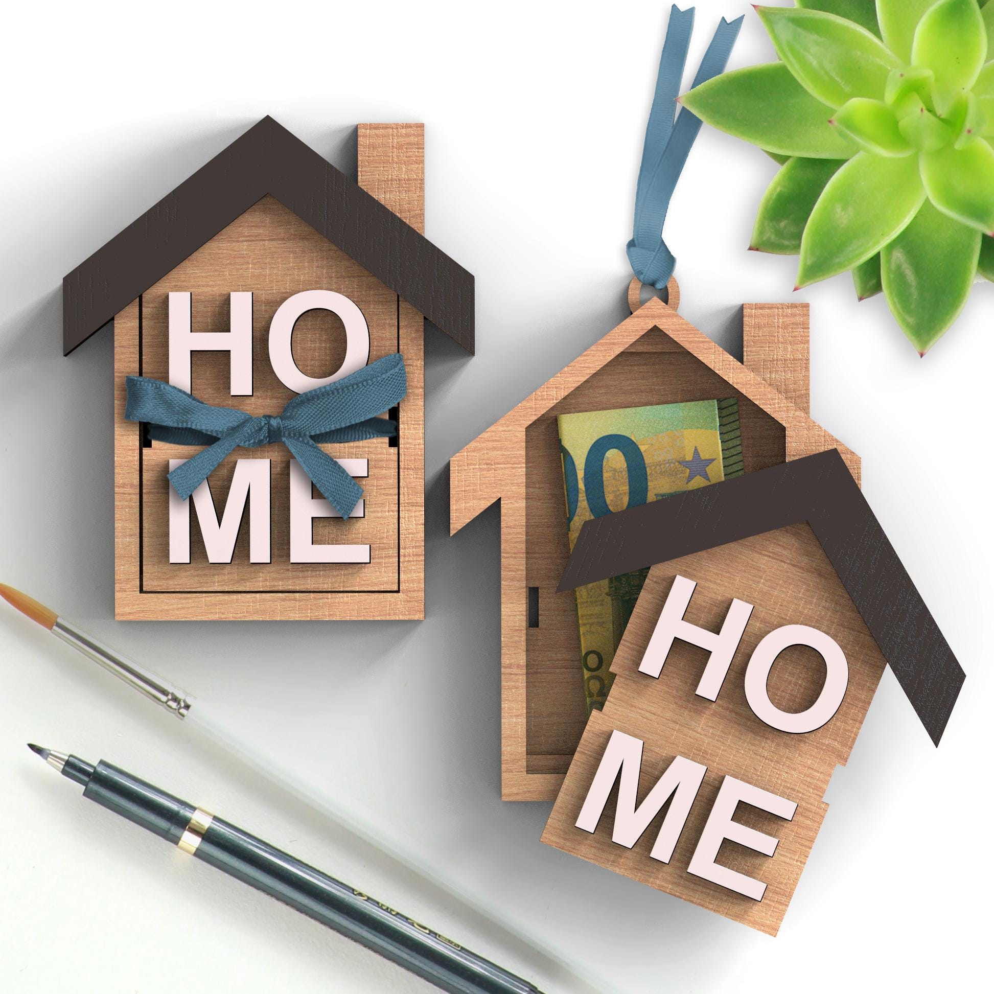 New Home Cash Geldhalter | Personalisierte Housewarming Geschenk | Neues Haus Geschenk | geschnitten Datei