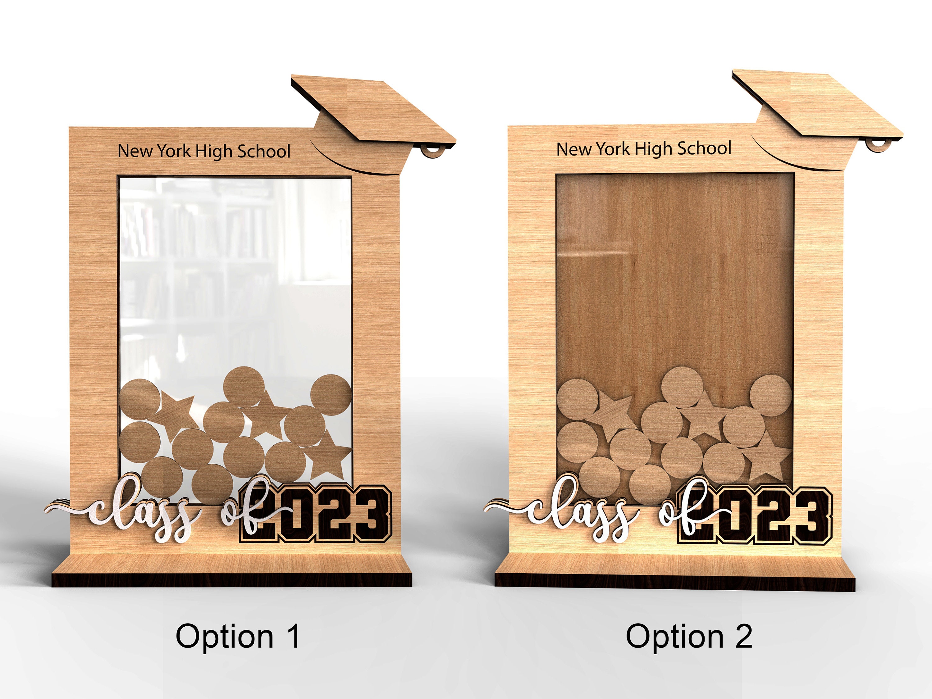 Graduation Guest Book Drop Box With Tassel Holder (SVG Laser-ready Cut ...