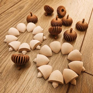 Acorn Wreath Ornament STL | Fall Decor 3D Print File | Set of 2 | Autumn Hanging Ornament | Woodland Thanksgiving Decor | Commercial License
