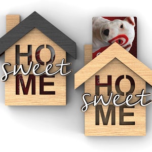 Home Sweet Home | Gepersonaliseerde housewarmingcadeaukaarthouder | Sluiting makelaar, cadeau makelaar | Svg-laserklare gesneden bestanden
