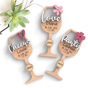 Pacchetto di nomi personalizzati per i tavoli delle nozze / Etichette personalizzate / Segnaposto per matrimoni / Decorazioni per la tavola / File tagliati al laser / SVG