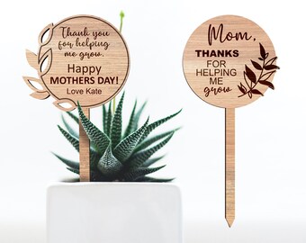 Mothers Day Plant Tag SVG Bundle: Laser Cut Files (Set of 2)