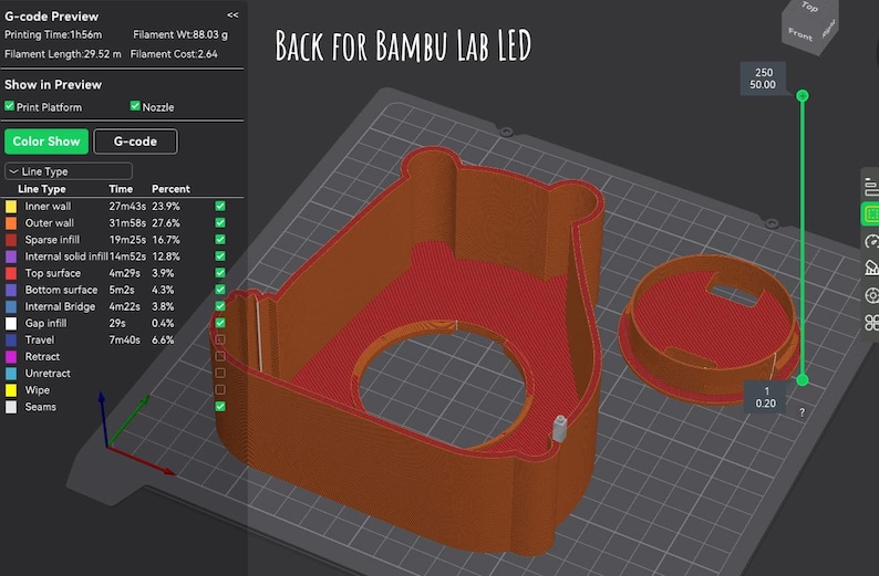 STL print file 3D Christmas cute bear lantern for Bambu Lab LED