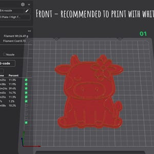 Cute Cow Lantern 3D Print File STL & 3MF | Nursery Decor Light | Kids Room Night Lamp | Commercial License | 3D Printed Decor