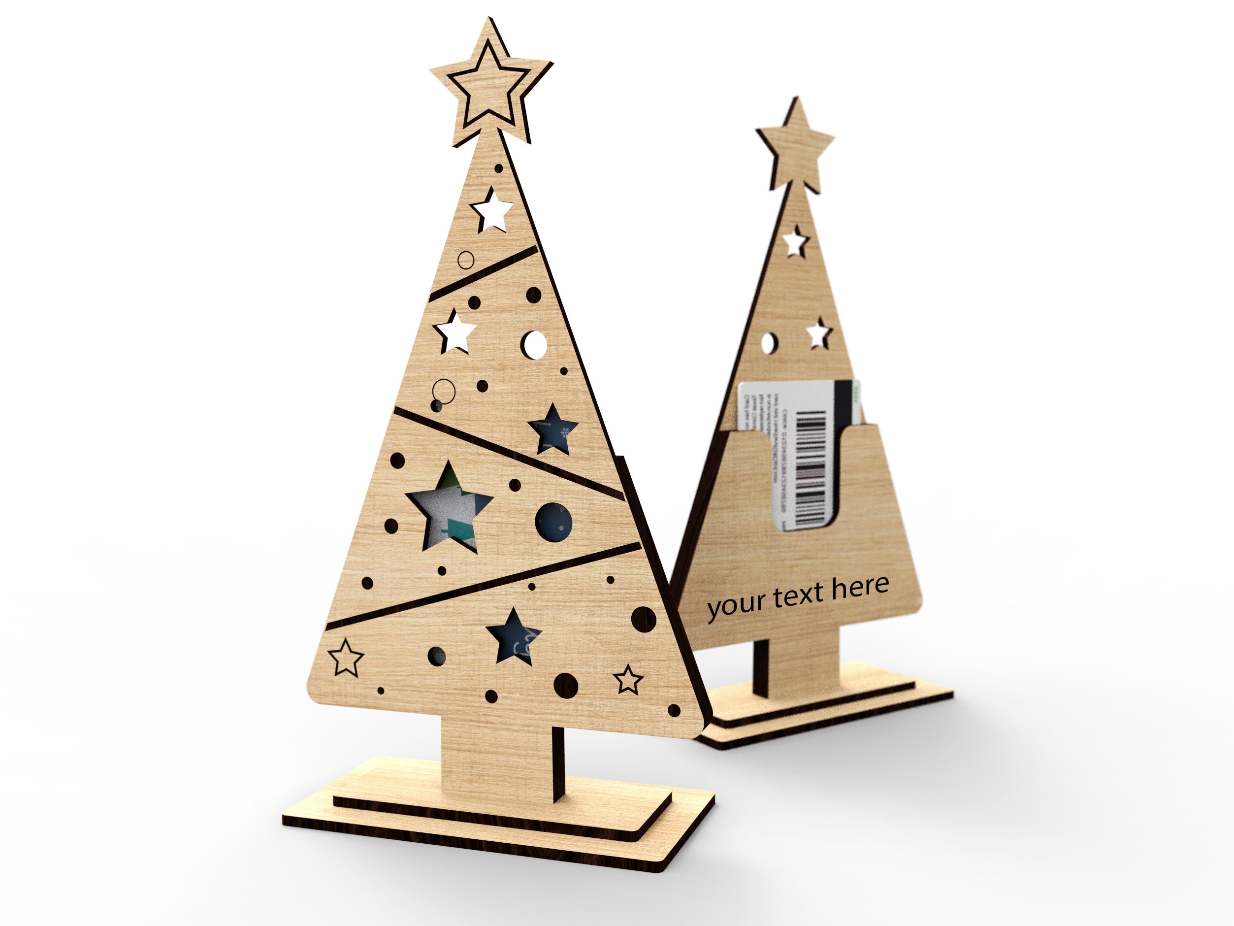 Christmas Tree Gift Card Holder Personalized Holiday Gift Etsy