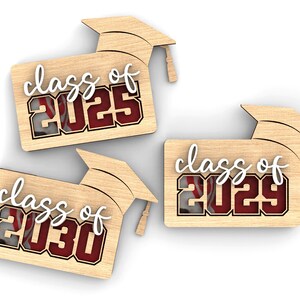 Class of 2024 | Customizable graduation gift card holder | School, university or college | Svg Laser-Ready Cut Files