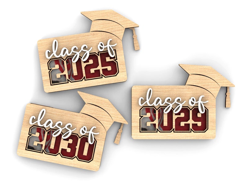 Class of 2024 | Customizable graduation gift card holder | School, university or college | Svg Laser-Ready Cut Files