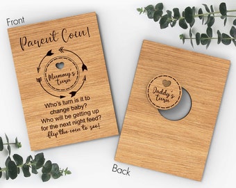 Parent coin card | Decision maker | New Parents gift - Svg Laser-Ready Cut Files