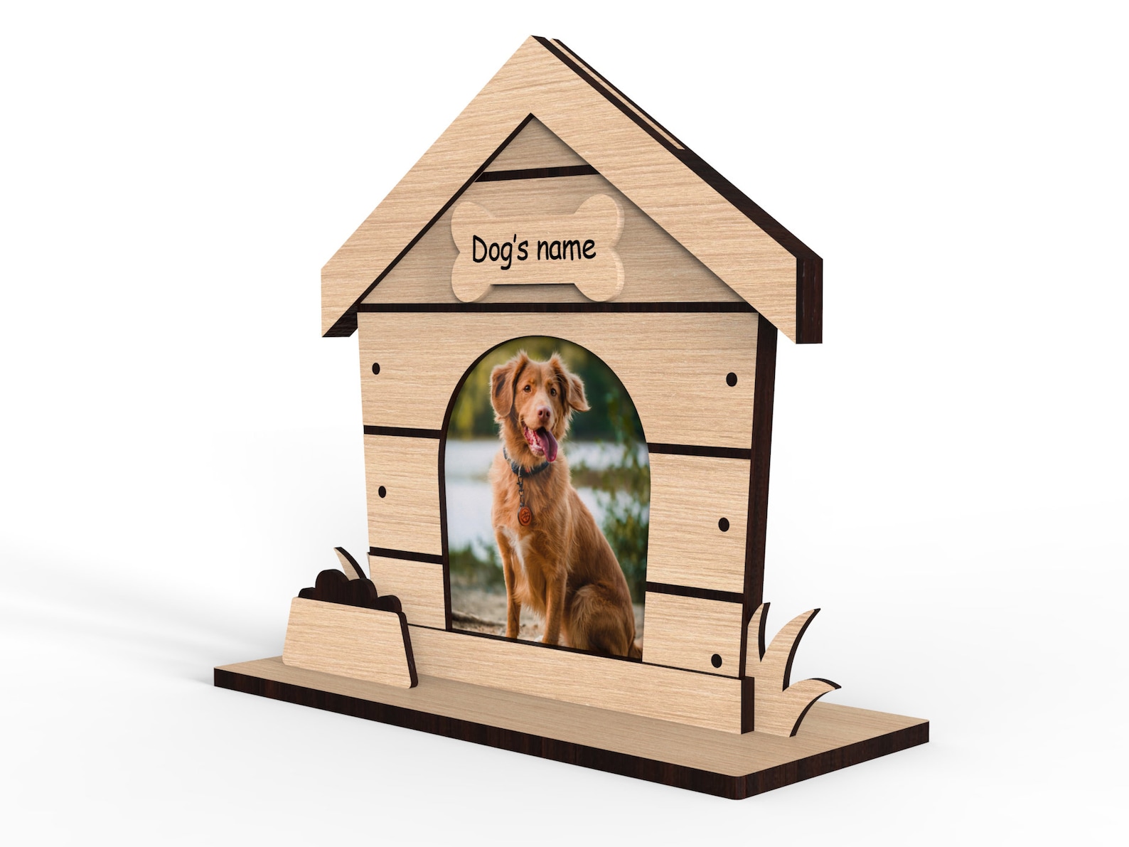 Dog House Photo Frame Laser Cut Files Vector Pattern Files Etsy