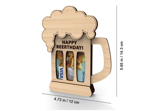 Cocktail Glass Gift Card Holder Commercial License Birthday Drink