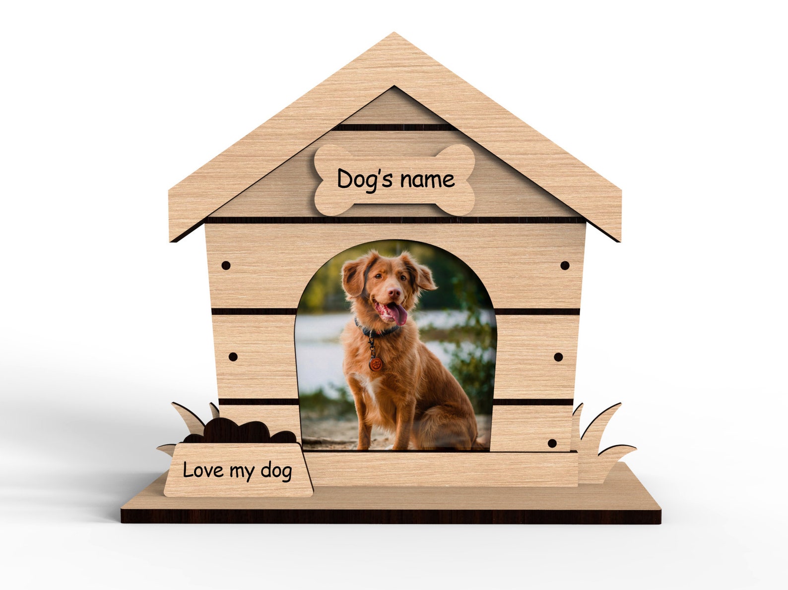 Dog House Photo Frame Laser Cut Files Vector Pattern Files Etsy Canada