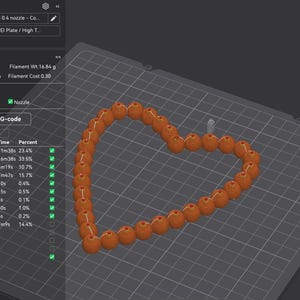 STL print 3D file   | Window door wreath pearl look hearts | Beaded ornaments | Valentine decor | Commercial license