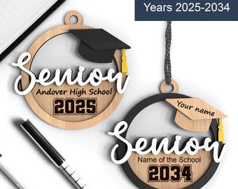 Abitur Auto Charme | Klasse von 2025 Ornament | Abschlussgeschenk für Senioren | Schulname | Glühschmiede | geschnitten Datei