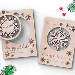 Weihnachts-Souvenirkarte - 2er Set - SVG Laser-Ready Cut Datei - INSTANT DOWNLOAD