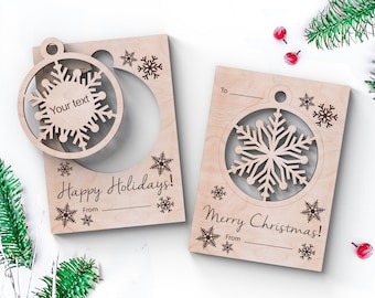 Christmas souvenir card - Set of two - Svg Laser-Ready Cut Files - INSTANT DOWNLOAD