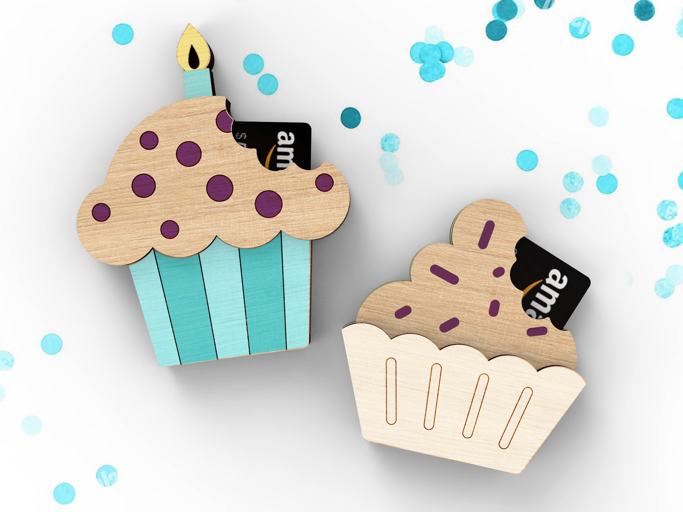 Cupcake Gift Card Holder Personalized Happy Birthday Gift Etsy