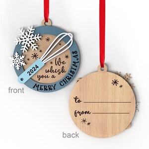 Laser Cut Digital File | Baking Ornaments Bundle | Baking Spirits Bright | We Whisk You a Merry Christmas | SVG Glowforge | INSTANT DOWNLOAD
