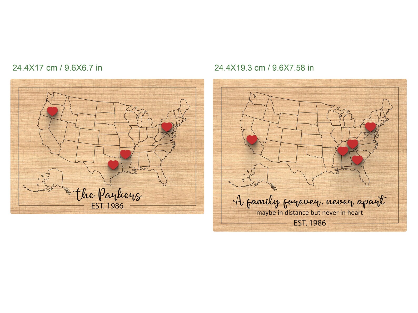 Personalized Family Map Laser Cut File (digital Download) - Etsy