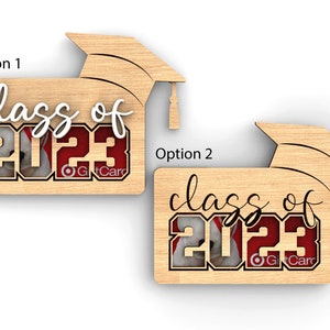 Class of 2024 | Customizable graduation gift card holder | School, university or college | Svg Laser-Ready Cut Files