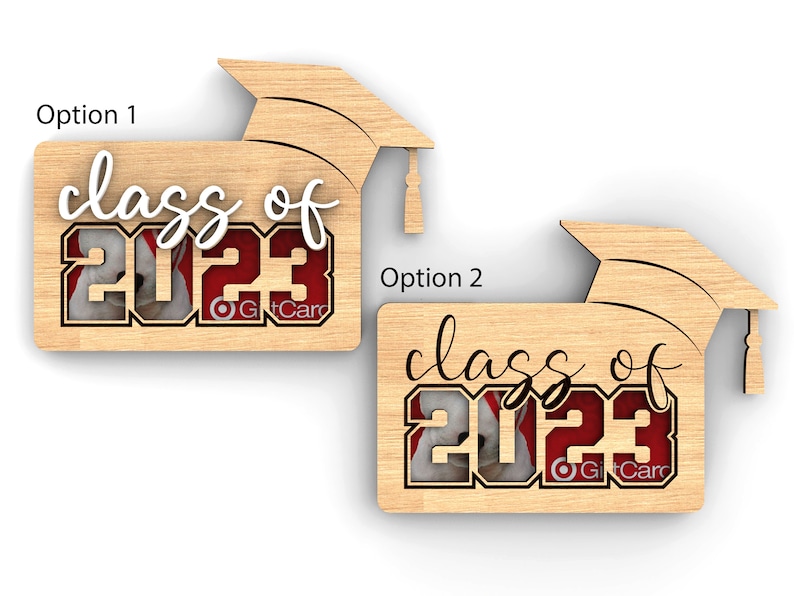 Class of 2024 | Customizable graduation gift card holder | School, university or college | Svg Laser-Ready Cut Files