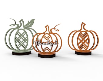 Kürbis Regalsitzer: Laser Cut Files (SVG, DXF, PDF)