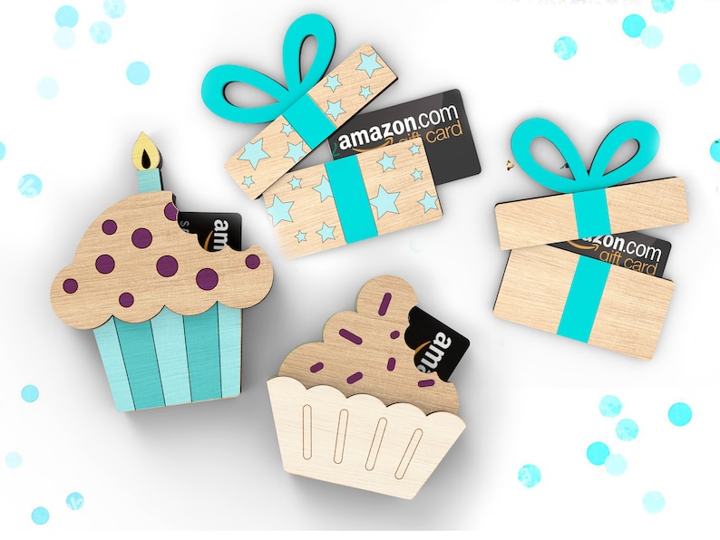Birthday Gift Card Holder Bundle Svg Laserready Cut Files Etsy