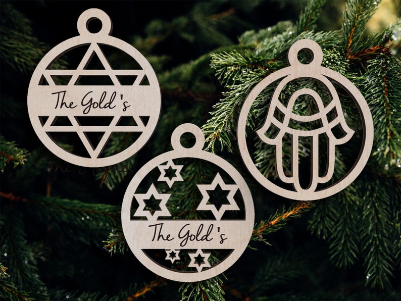 Mixed Faith Christmas Jewish Ornament Decor Svg Laserready Etsy