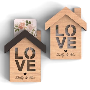 Presente personalizado em dinheiro para o casamento | LOVE | para os noivos | Porta-cartão-presente | Presente de inauguração de casa | Arquivos cortados a laser | SVG