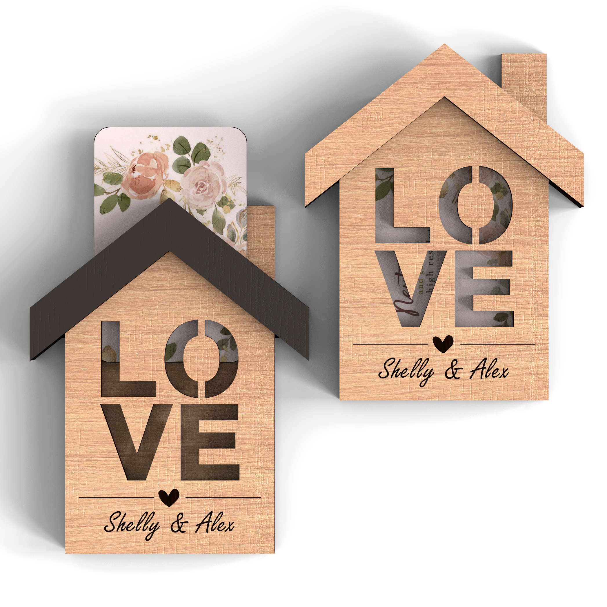 Personalized money gift for the wedding LOVE for the bride and groom Gift card holder Housewarming gift Laser Cut Files SVG