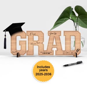 Graduation Signature Sign Laser | Grad Signature Boar | Class of 2025 | Keepsake Gift for Graduate | Svg Glowforge Laser-Ready Cut Files