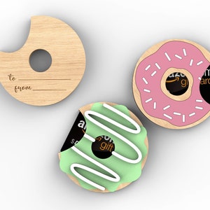 Gepersonaliseerde donut-cadeaukaarthouder | Commerciële licentie | Svg-laserklare gesneden bestanden