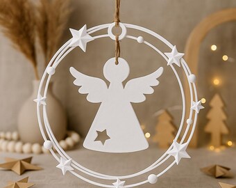 3Dプリント可能なクリスマスオーナメントSTL – 天使とベルのホリデー