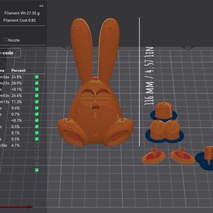 Easter Bunny STL / 3MF | Minimalist Rabbit 3D Print Files | 2 Designs Set | Modern Cute Desk Decor | Commercial License