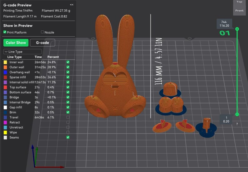 Easter Bunny STL / 3MF | Minimalist Rabbit 3D Print Files | 2 Designs Set | Modern Cute Desk Decor | Commercial License