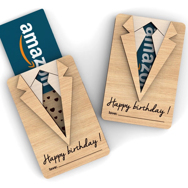 Personalized birthday gift card holder | Happy Birthday | Gift for him | Male gifts | Svg Laser-Ready Cut Files