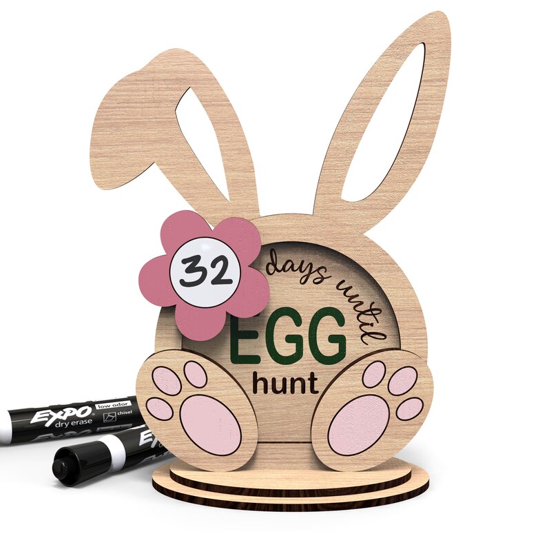 Easter Egg Hunt Countdown: Laser Cut SVG File - Etsy