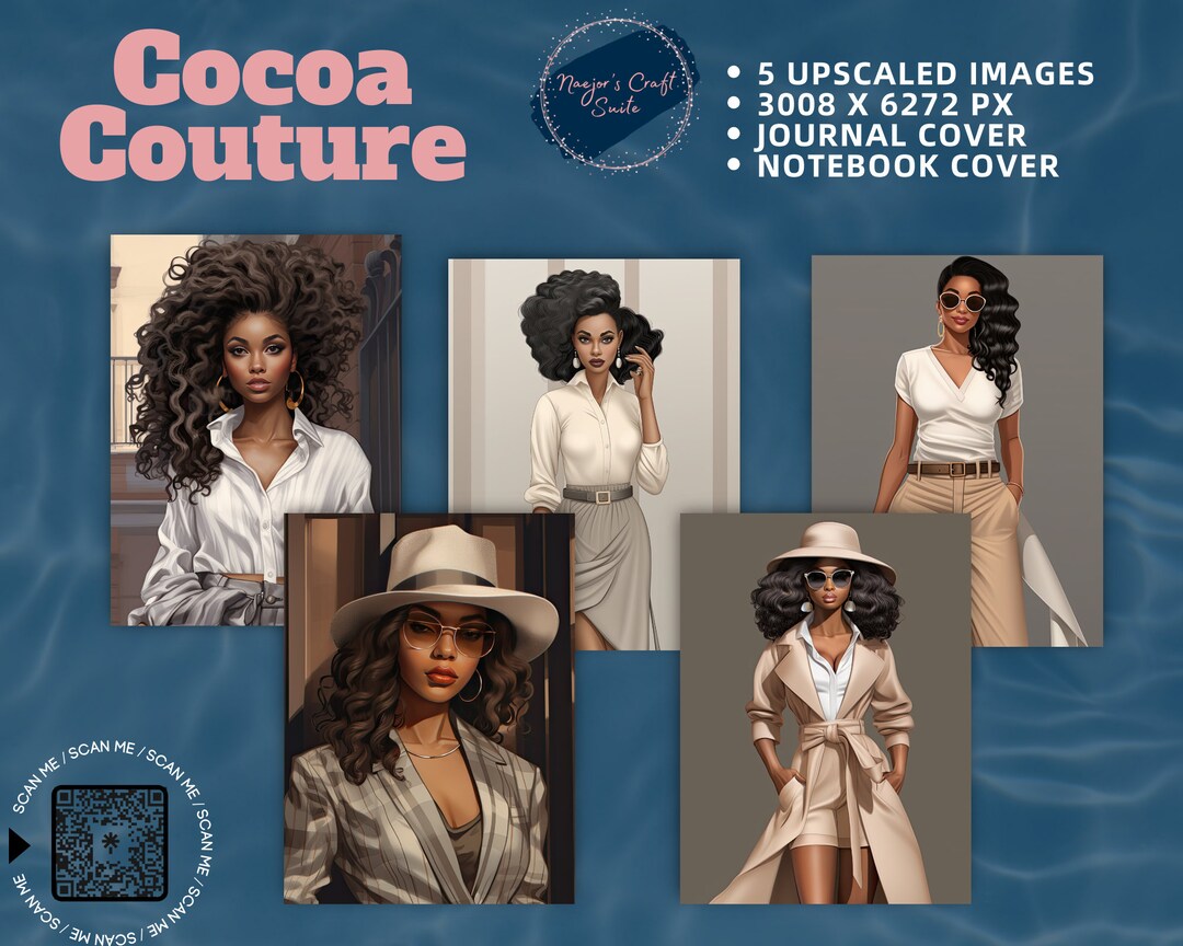 Cocoa Couture High Resolution Clipart Journal/notebook Cover Etsy