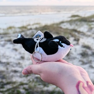 Adventure Bean the Orca Bag Charm Keychain Plush