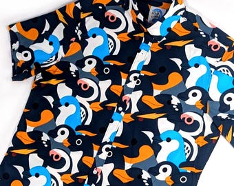All in the Fam: Penguins Button Down Shirt