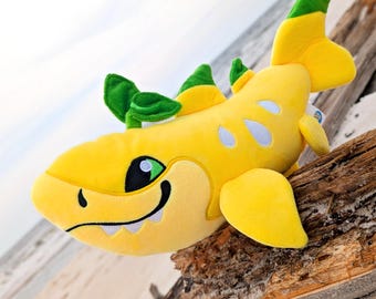Peluche de tiburón limón